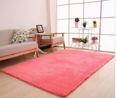 Tapis uni doux et moelleux pour salon et chambre, tapis blanc pelucheux décor maison - IVOIRART.COM