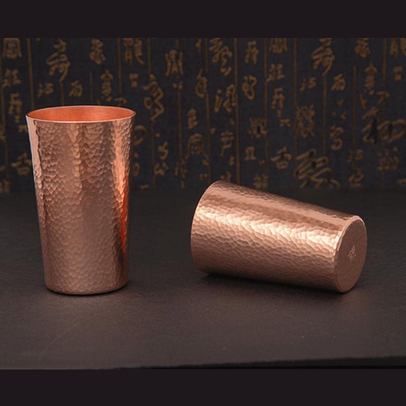 Tasse à café en cuivre personnalisée faite à la main — texture martelée artisan - IVOIRART.COM