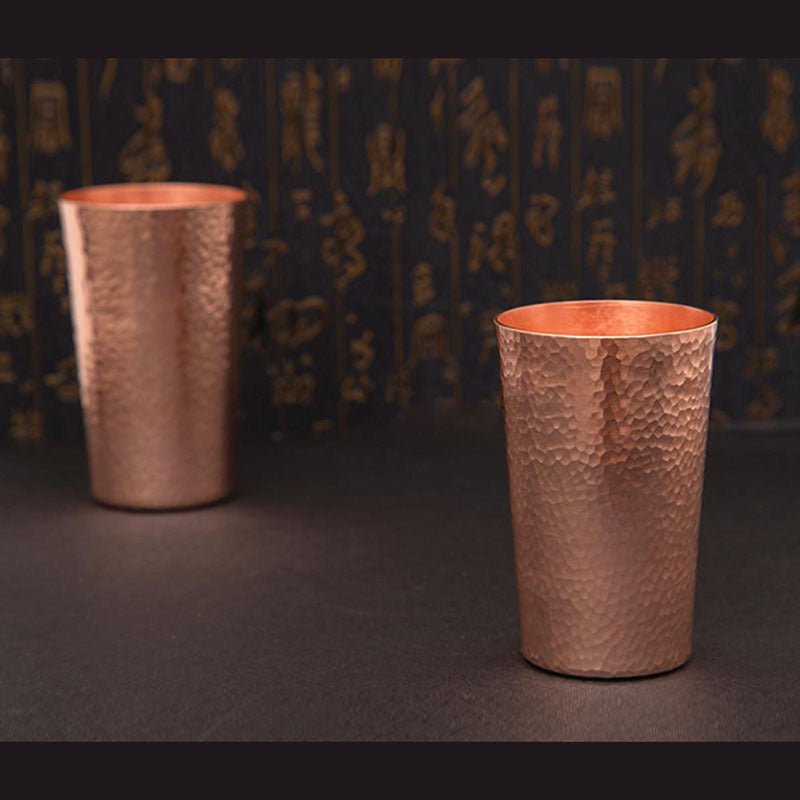 Tasse à café en cuivre personnalisée faite à la main — texture martelée artisan - IVOIRART.COM
