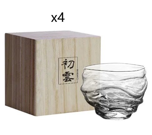 Tasse à Whisky en Verre Cristal Style Japonais Élégante et Légère 201 - 300 ml - IVOIRART.COM
