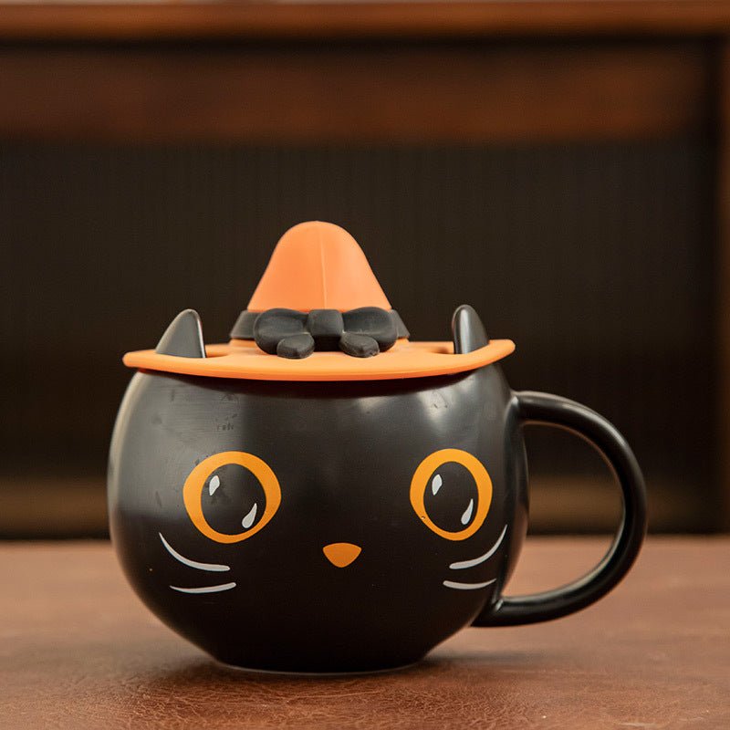 Tasse Cadeau Couple avec Cuillère Recouverte de Citrouille – Élégance Automnale - IVOIRART.COM