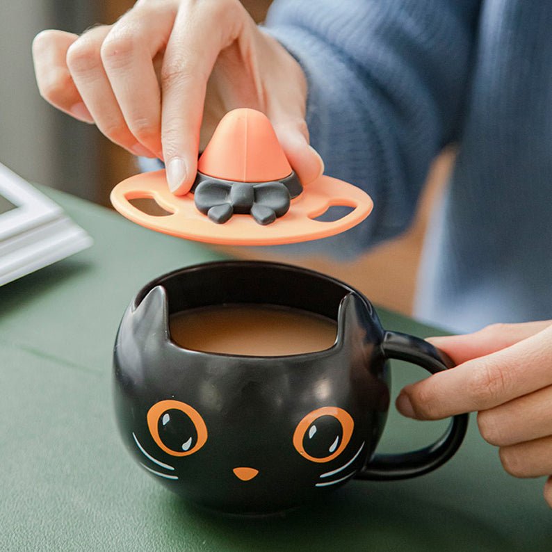 Tasse Cadeau Couple avec Cuillère Recouverte de Citrouille – Élégance Automnale - IVOIRART.COM