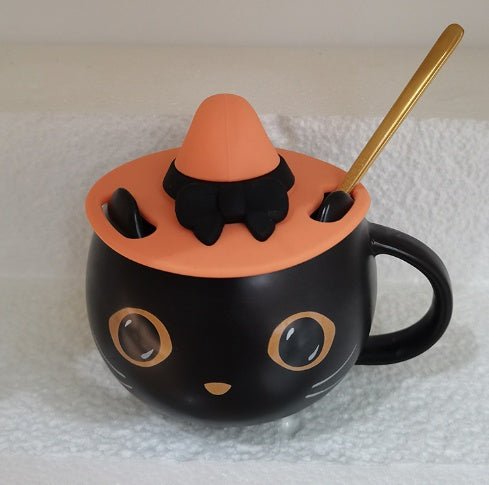 Tasse Cadeau Couple avec Cuillère Recouverte de Citrouille – Élégance Automnale - IVOIRART.COM