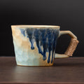 Tasse en porcelaine style japonais minimaliste, 350 ml, trois couleurs émaillée. - IVOIRART.COM