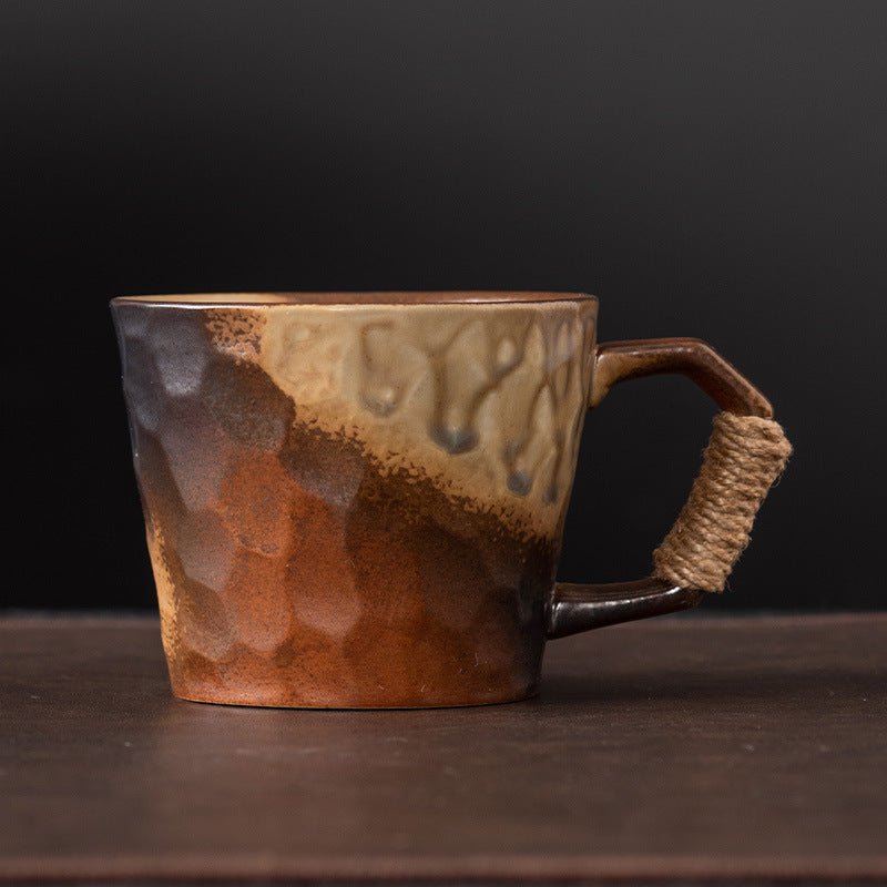 Tasse en porcelaine style japonais minimaliste, 350 ml, trois couleurs émaillée. - IVOIRART.COM