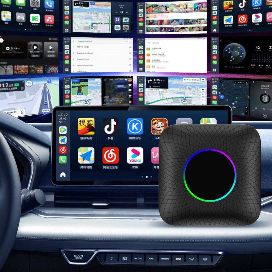 Tbox-Led Wireless Carplay Moxibustion Box Android 13 System Universal Wired Car Carplay Mini - IVOIRART.COM