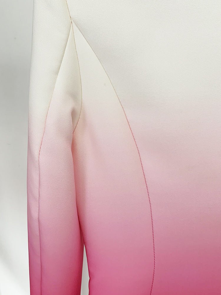 Temperament Gradient Color Slim Flared Pants Suit - IVOIRART.COM