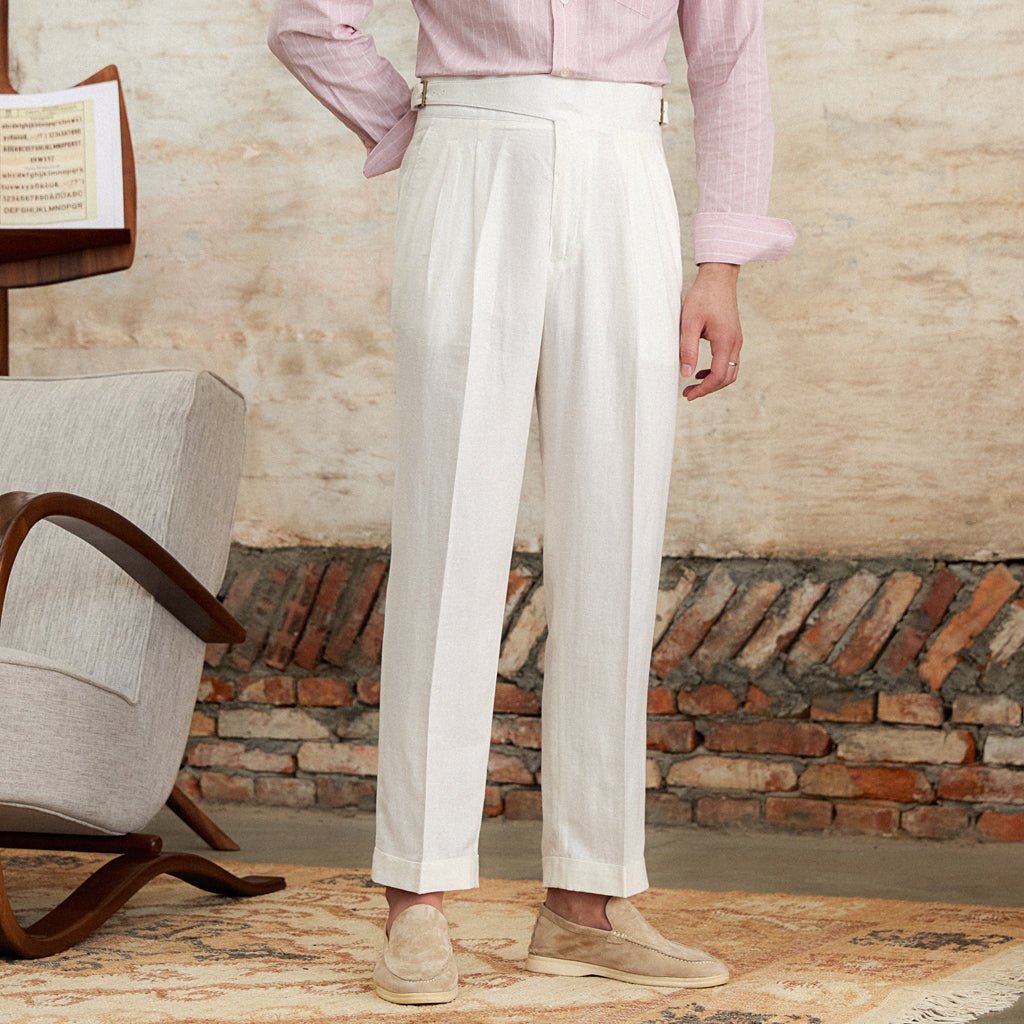 Tencel Cotton Comfortable Breathable Thin High Waist Straight Pants - IVOIRART.COM