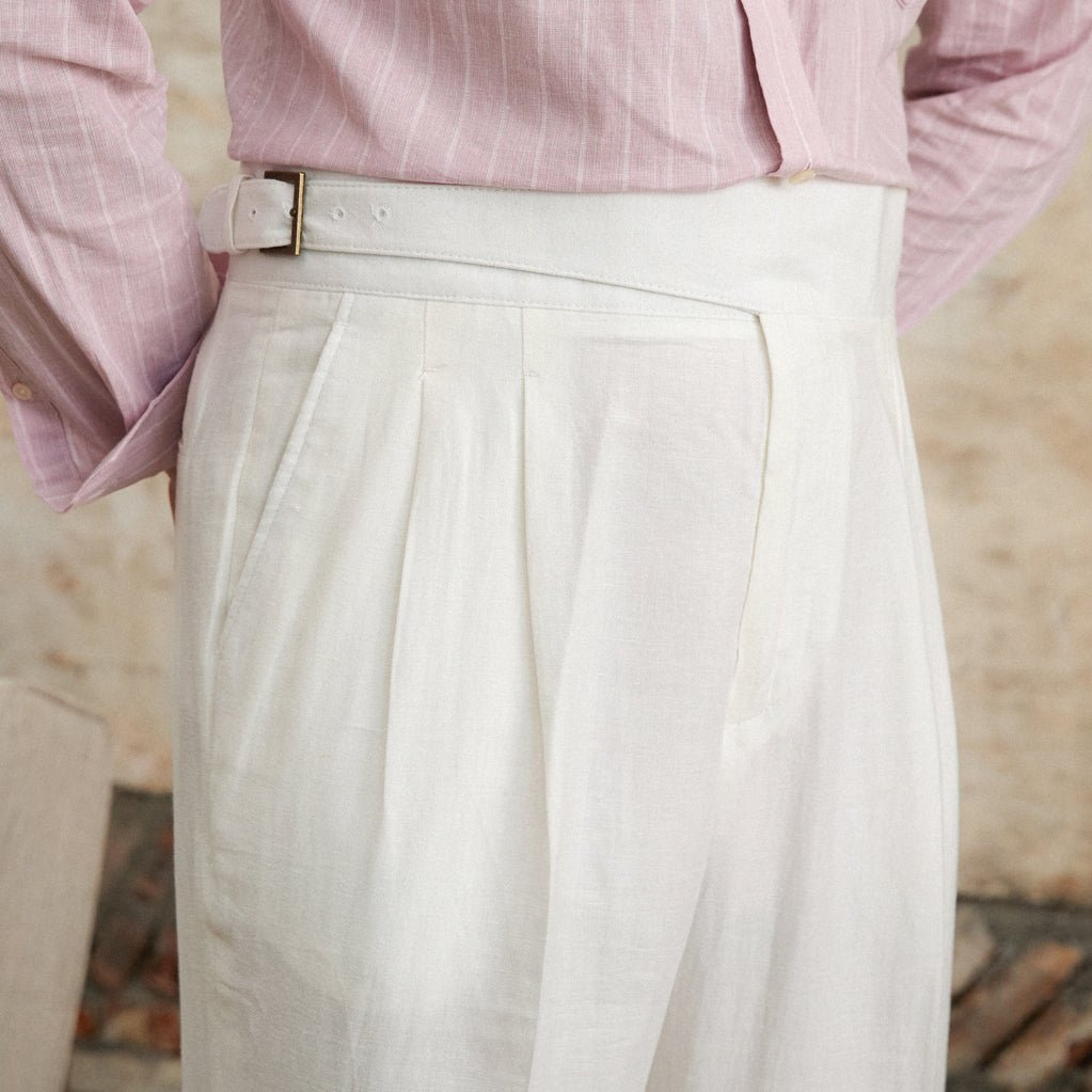 Tencel Cotton Comfortable Breathable Thin High Waist Straight Pants - IVOIRART.COM
