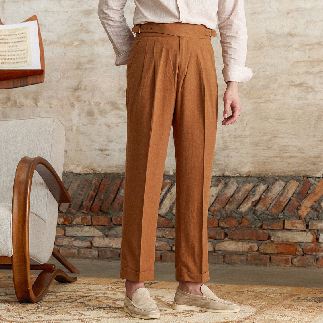 Tencel Cotton Comfortable Breathable Thin High Waist Straight Pants - IVOIRART.COM