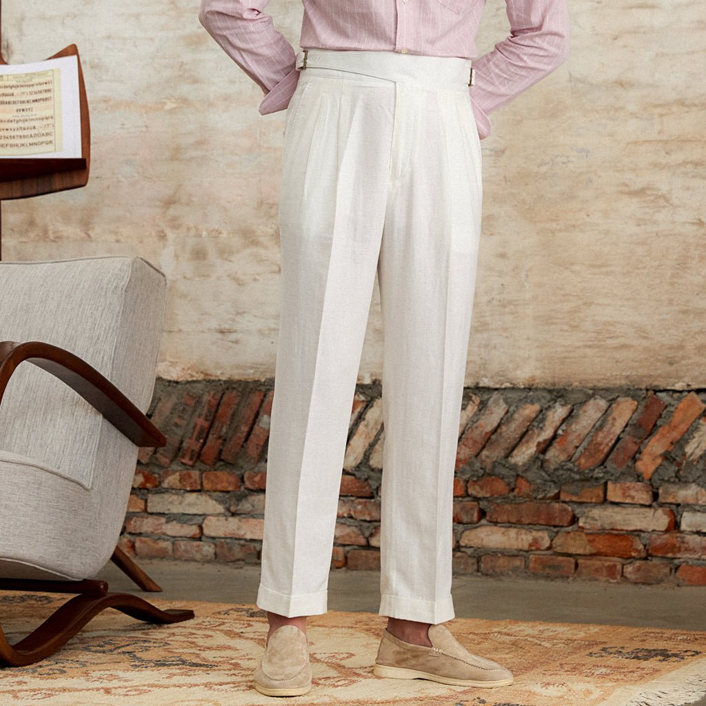Tencel Cotton Comfortable Breathable Thin High Waist Straight Pants - IVOIRART.COM