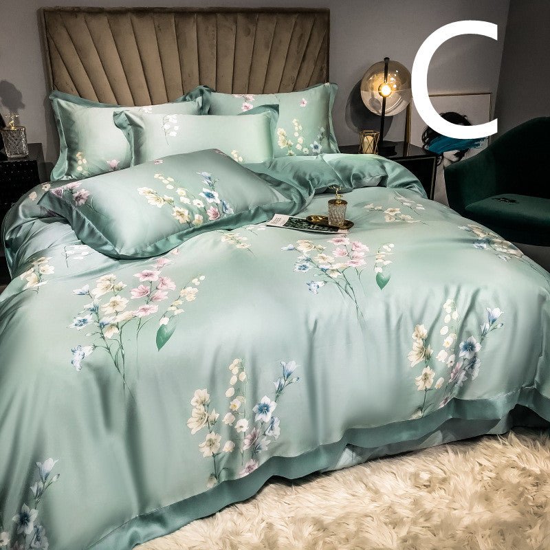 Tencel Summer Cool Quilt Four-piece Air-conditioning Quilt Can Be Washed - IVOIRART.COM