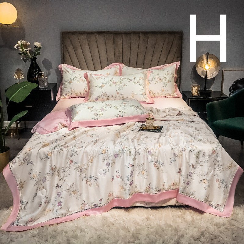 Tencel Summer Cool Quilt Four-piece Air-conditioning Quilt Can Be Washed - IVOIRART.COM