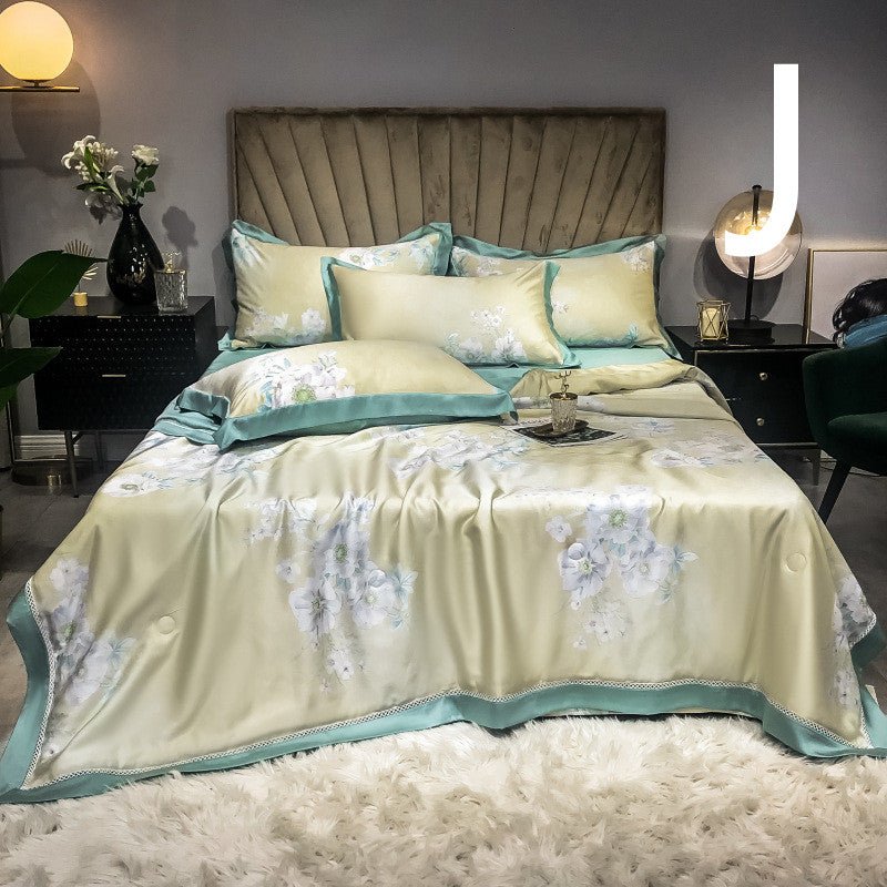 Tencel Summer Cool Quilt Four-piece Air-conditioning Quilt Can Be Washed - IVOIRART.COM