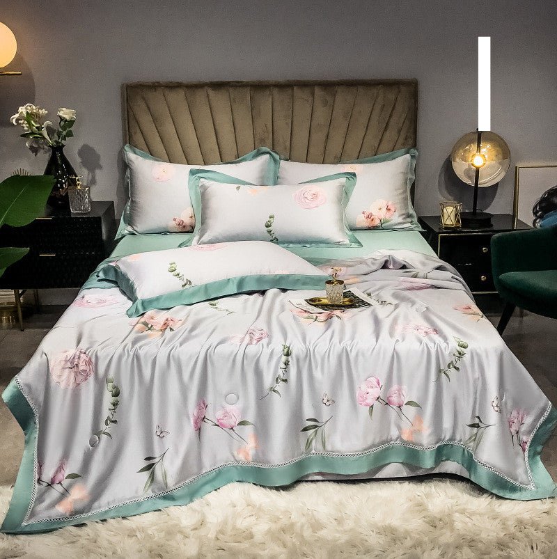 Tencel Summer Cool Quilt Four-piece Air-conditioning Quilt Can Be Washed - IVOIRART.COM