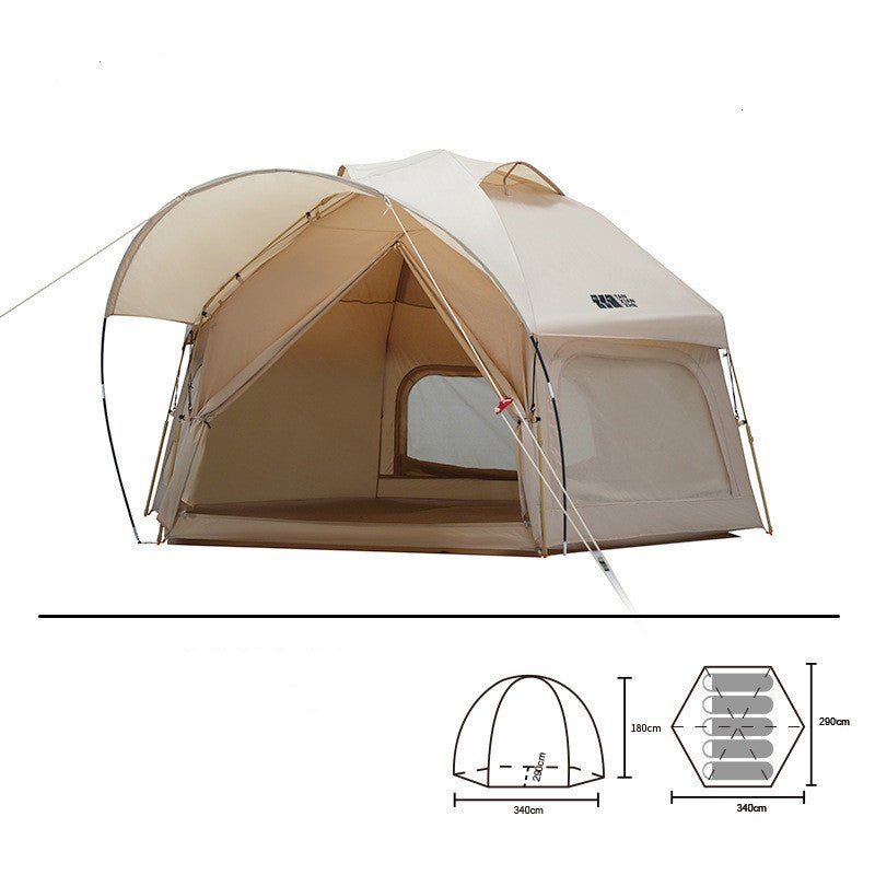 Tente de camping automatique pliable épaisse, imperméable, portable pour extérieur - IVOIRART.COM