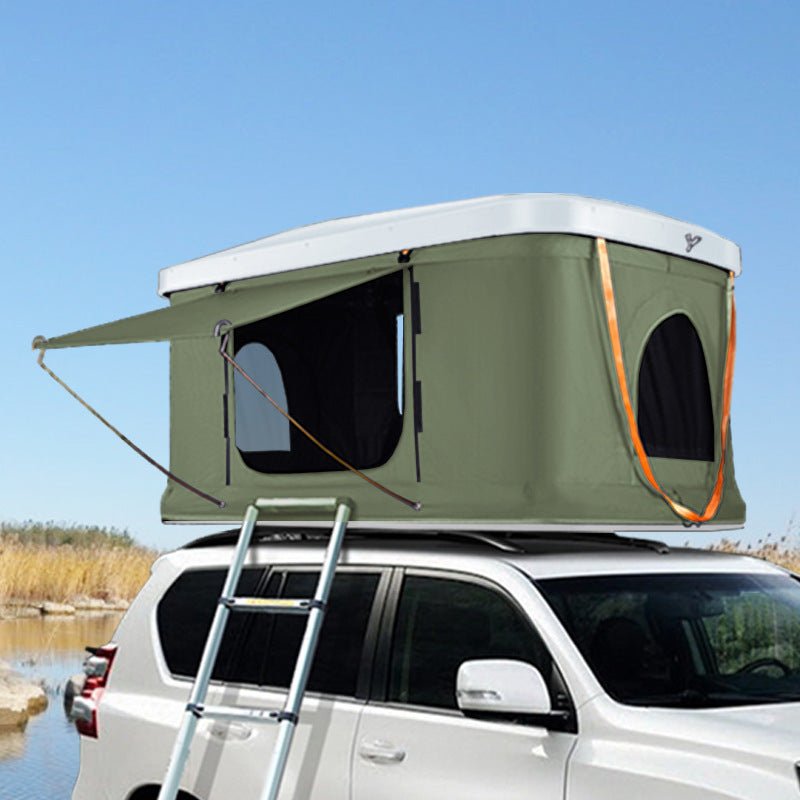 Tente de Toit Pliante avec Coque Rigide pour Camping et Tour Autonome en Plein Air - IVOIRART.COM