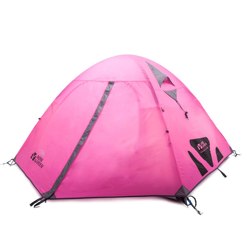 Tente double pour camping avec double poteau en aluminium - Installation extérieure - IVOIRART.COM