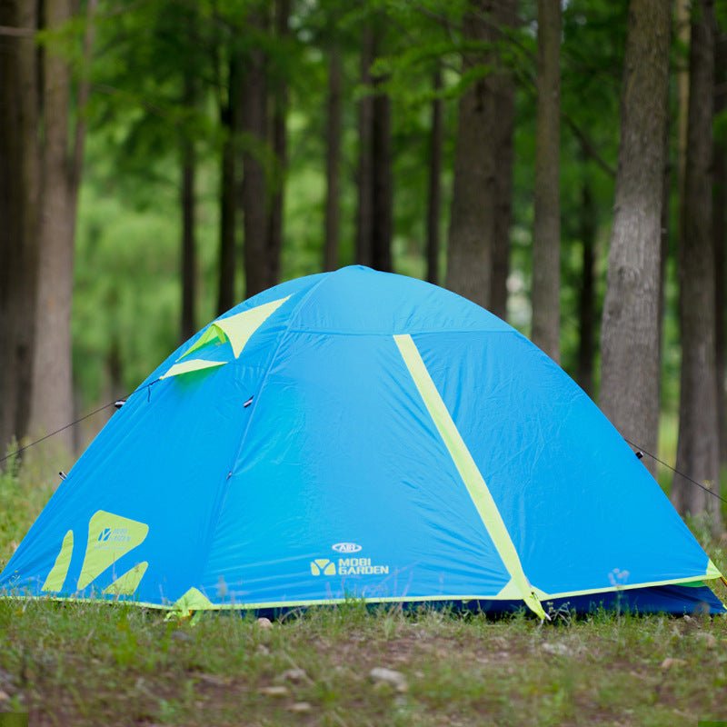 Tente double pour camping avec double poteau en aluminium - Installation extérieure - IVOIRART.COM