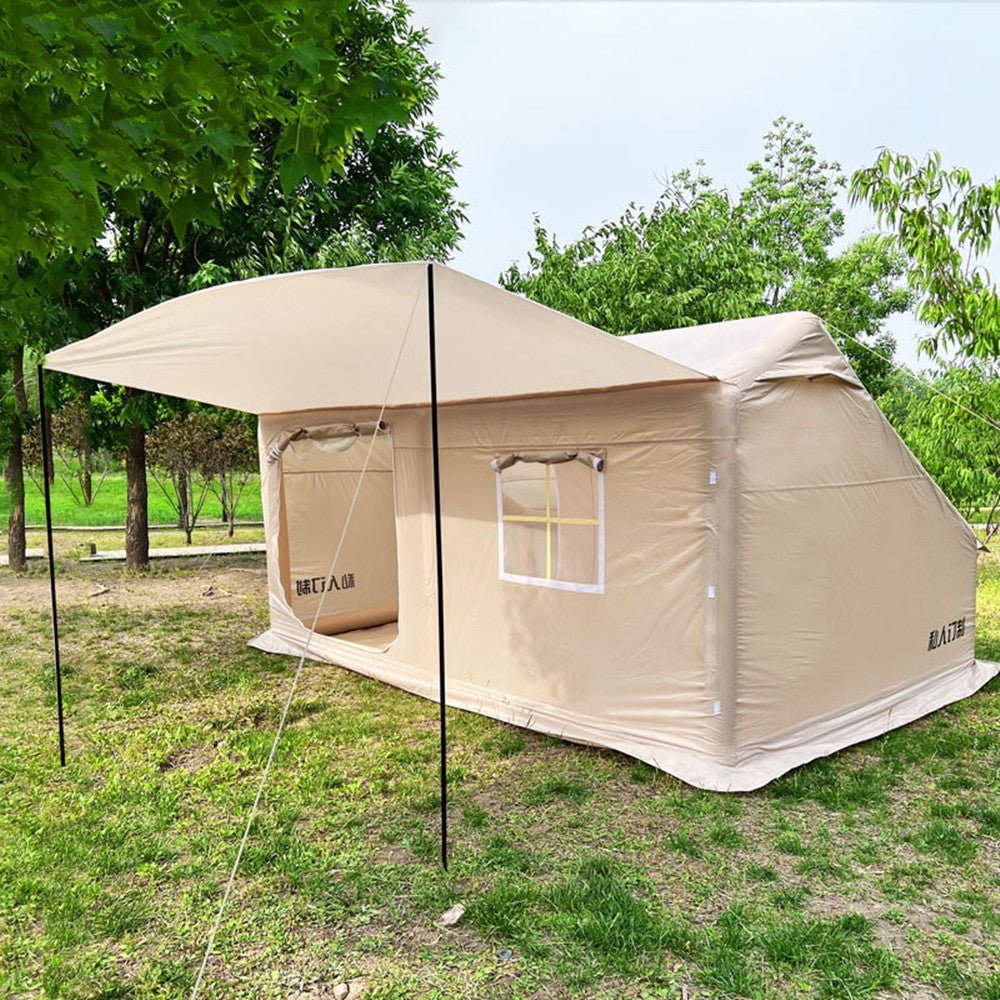 Tente gonflable camping coton, ouverture rapide, montage libre, pour 3-4 personnes - IVOIRART.COM