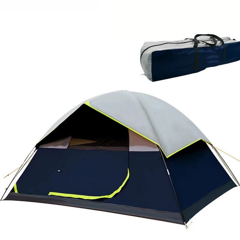 Tente noire 4 personnes avec revêtement obscurcissant pour camping en famille et randonnée - IVOIRART.COM