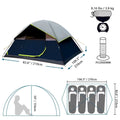 Tente noire 4 personnes avec revêtement obscurcissant pour camping en famille et randonnée - IVOIRART.COM