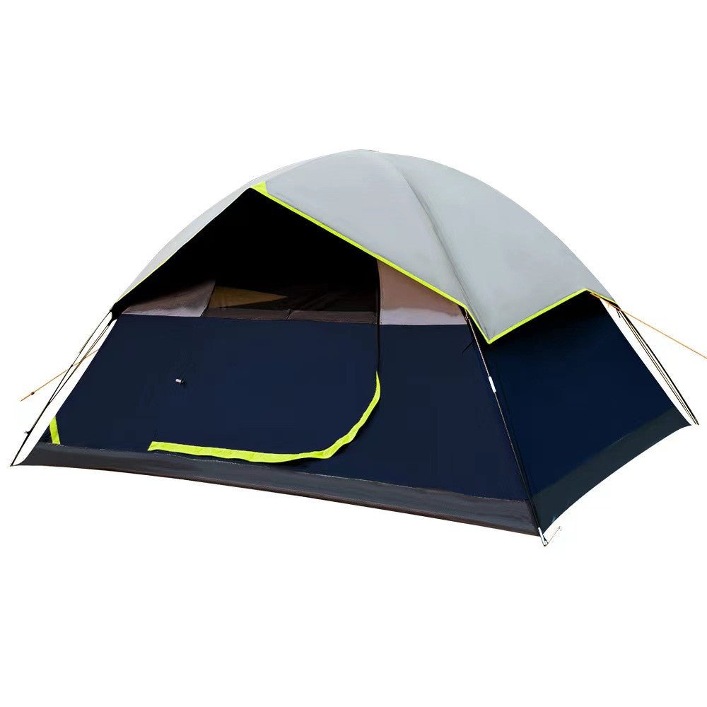 Tente noire 4 personnes avec revêtement obscurcissant pour camping en famille et randonnée - IVOIRART.COM