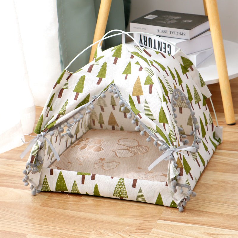 Tente pour Chat Maison Fermée Couchage Enveloppant pour Animaux Confortable - IVOIRART.COM