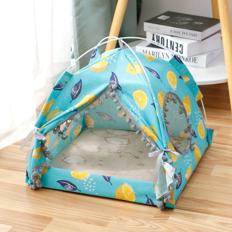 Tente pour Chat Maison Fermée Couchage Enveloppant pour Animaux Confortable - IVOIRART.COM