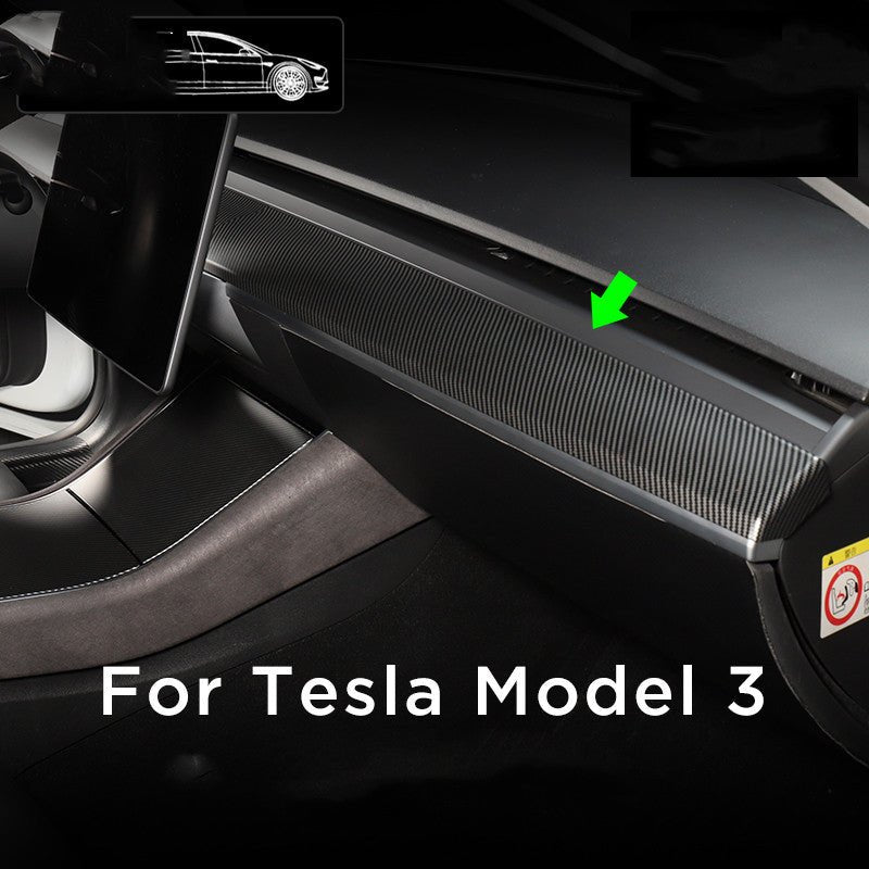 tesla Tesla model 3 dashboard decorative bright strips - IVOIRART.COM