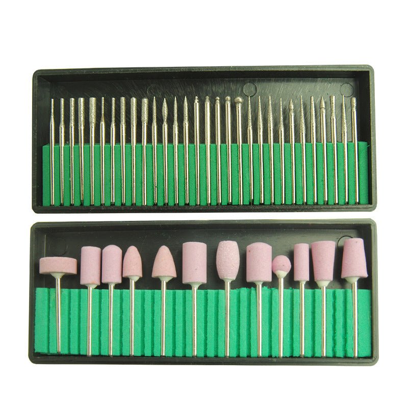 Têtes de polissage pour ongles en outils diamantés, 30 pièces, queue 2,35 mm - IVOIRART.COM