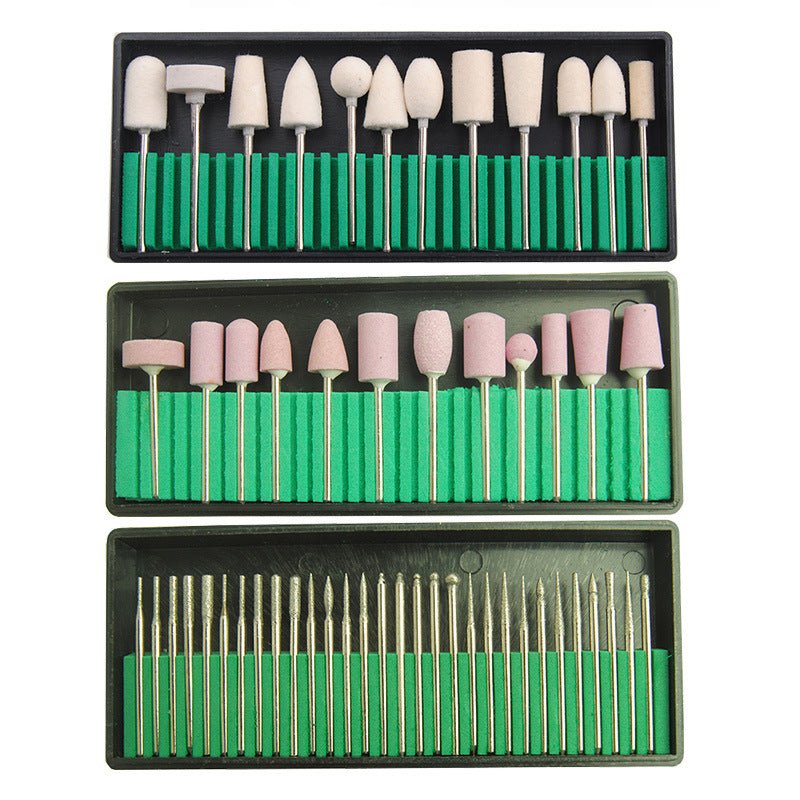 Têtes de polissage pour ongles en outils diamantés, 30 pièces, queue 2,35 mm - IVOIRART.COM
