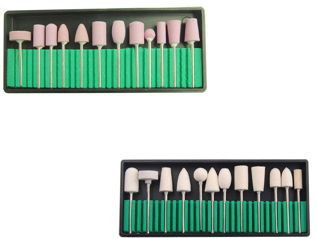 Têtes de polissage pour ongles en outils diamantés, 30 pièces, queue 2,35 mm - IVOIRART.COM
