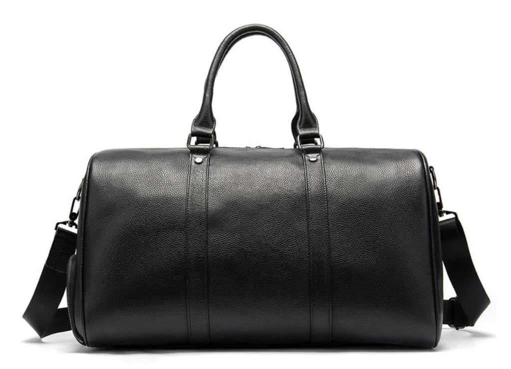 The first layer of leather leisure portable travel bag luggage bag with independent shoes single shoulder diagonal package - IVOIRART.COM