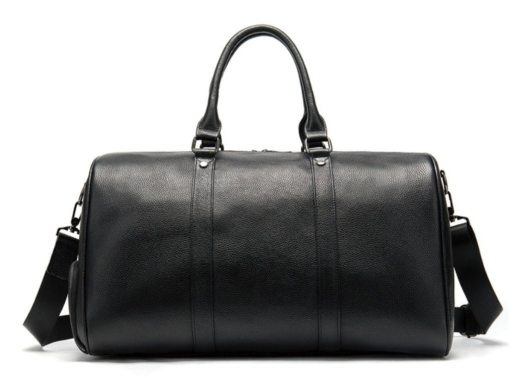 The first layer of leather leisure portable travel bag luggage bag with independent shoes single shoulder diagonal package - IVOIRART.COM