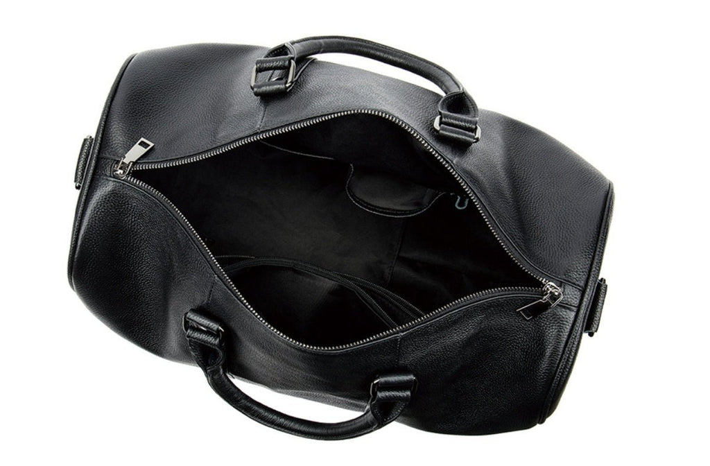 The first layer of leather leisure portable travel bag luggage bag with independent shoes single shoulder diagonal package - IVOIRART.COM