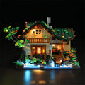 The Lakeside Hut Is Equipped With LED Lighting Puzzle Assembly Building Block Lighting Toys - IVOIRART.COM