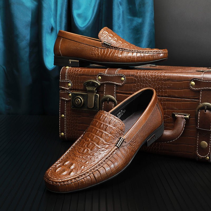 The New First Layer Cowhide Casual Leather Shoes For Men Covered Feet - IVOIRART.COM