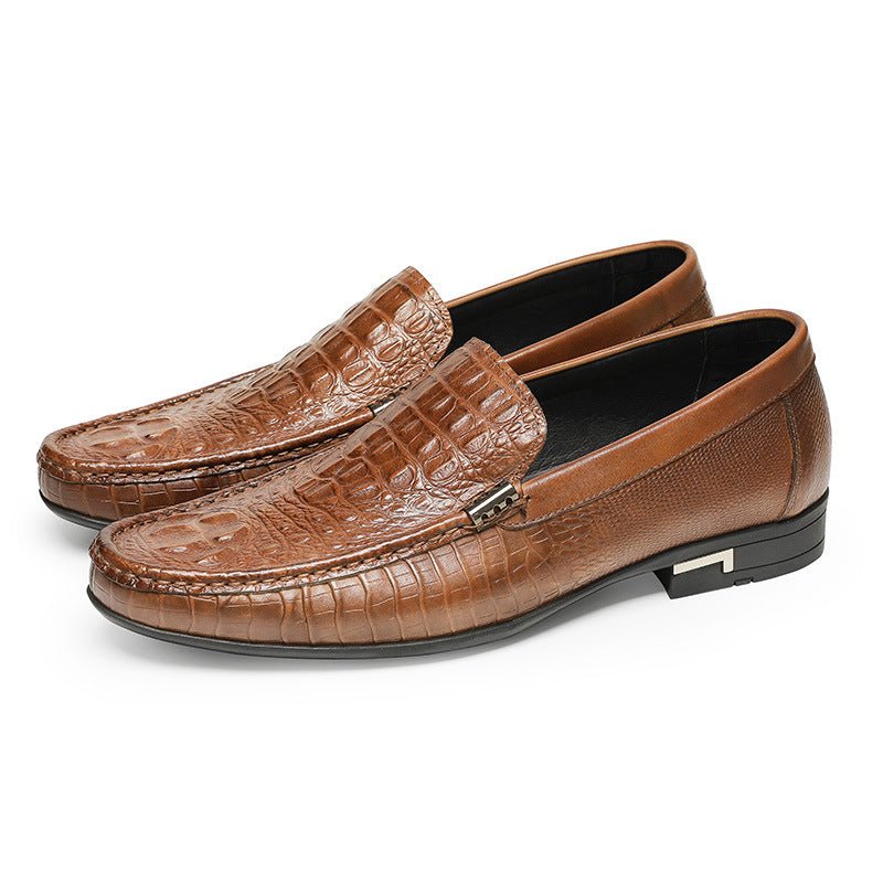 The New First Layer Cowhide Casual Leather Shoes For Men Covered Feet - IVOIRART.COM
