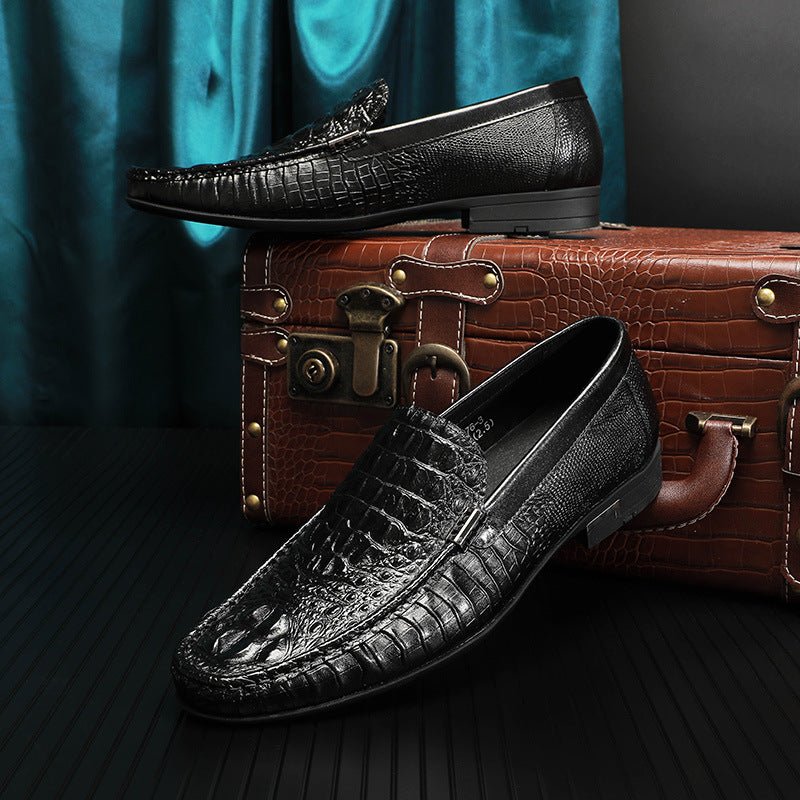 The New First Layer Cowhide Casual Leather Shoes For Men Covered Feet - IVOIRART.COM