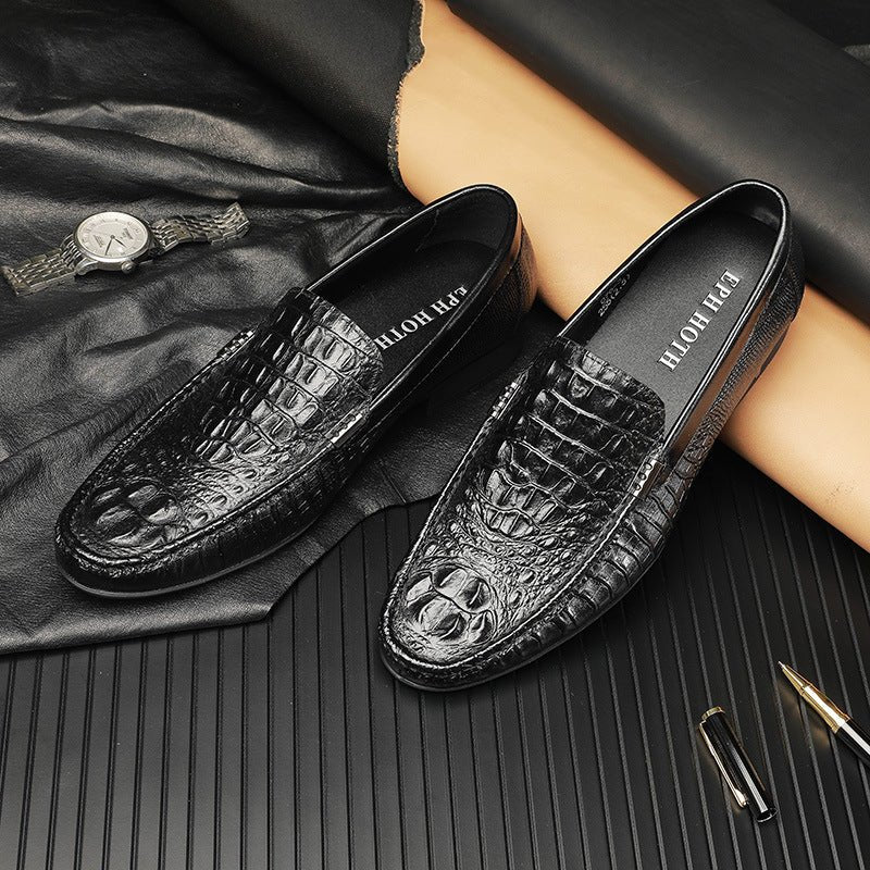 The New First Layer Cowhide Casual Leather Shoes For Men Covered Feet - IVOIRART.COM