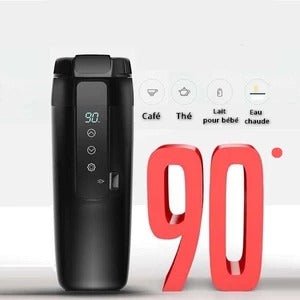 Thermos électrique chauffant 350ml - Contrôle 25-90°C, inox 304 anti-fuite autos - IVOIRART.COM
