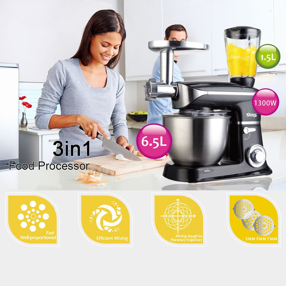 Three-in-one Household Multi-function And Noodle Machine Fully Automatic Juicer Meat Cooking Machine Stirring Chef Machine - IVOIRART.COM