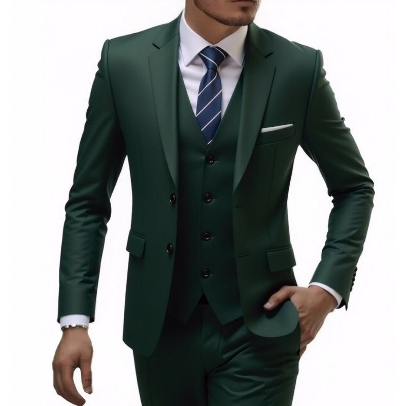 Three-piece Men's Wedding Best Man Suit - IVOIRART.COM