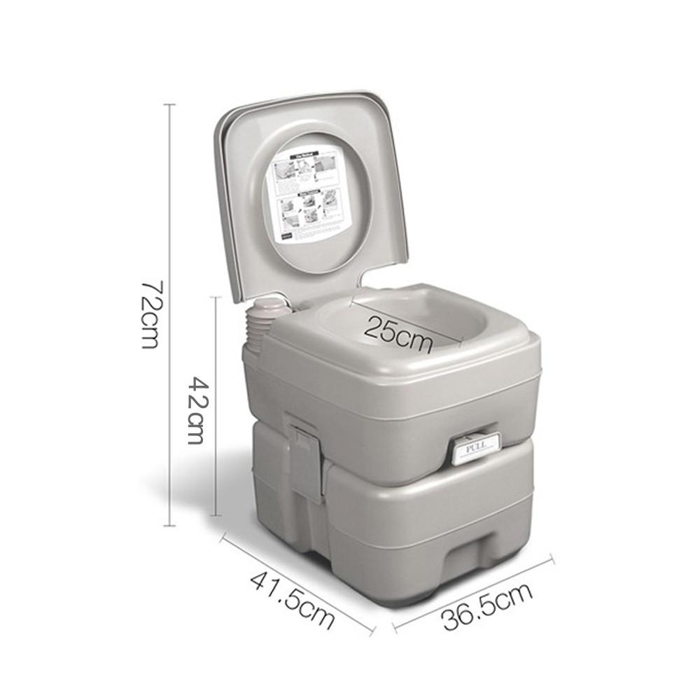 Toilette Portable de Camping 20L Robuste avec Réservoirs Amovibles et Pompe - IVOIRART.COM