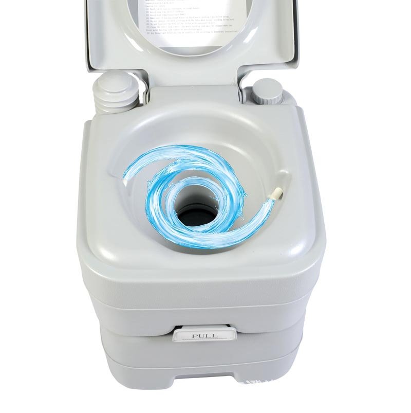 Toilette Portable de Camping 20L Robuste avec Réservoirs Amovibles et Pompe - IVOIRART.COM