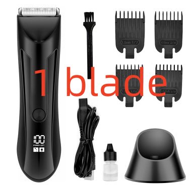 Tondeuse Rasoir Étanche pour Poils Jambes Corps avec Écran LCD et USB - IVOIRART.COM