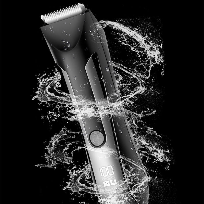Tondeuse Rasoir Étanche pour Poils Jambes Corps avec Écran LCD et USB - IVOIRART.COM