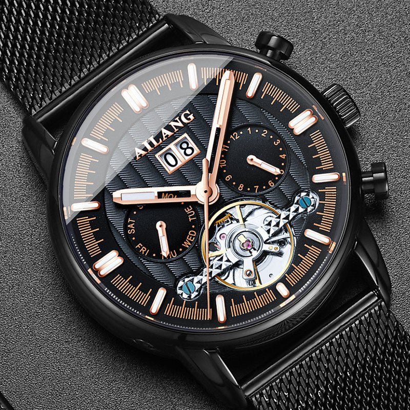 Tourbillon Multi-function Automatic Mechanical Men's Watch - IVOIRART.COM