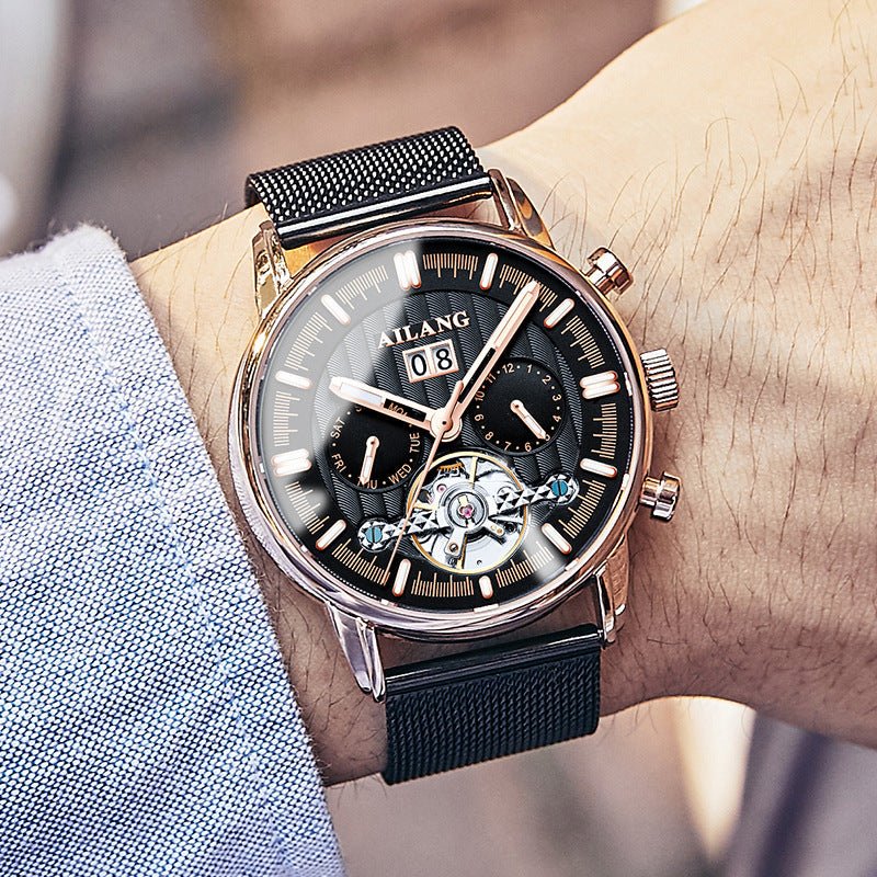 Tourbillon Multi-function Automatic Mechanical Men's Watch - IVOIRART.COM